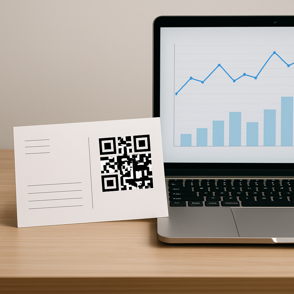 Mail piece with QR code and analytics